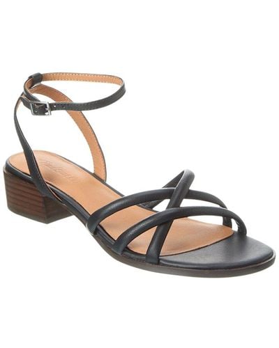 Madewell Strappy Leather Sandal - Metallic