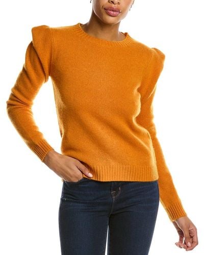 Philosophy Folded Shoulder Cashmere Sweater - Orange