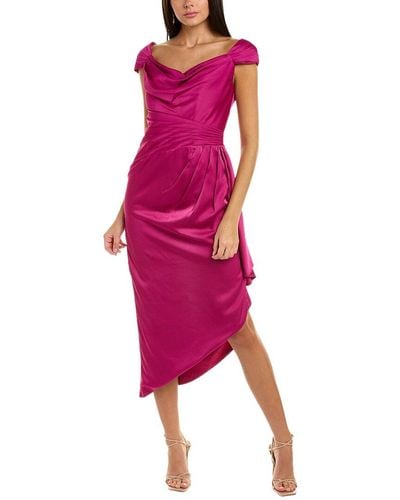 THEIA Ellery Cowl Neck Gown - Pink
