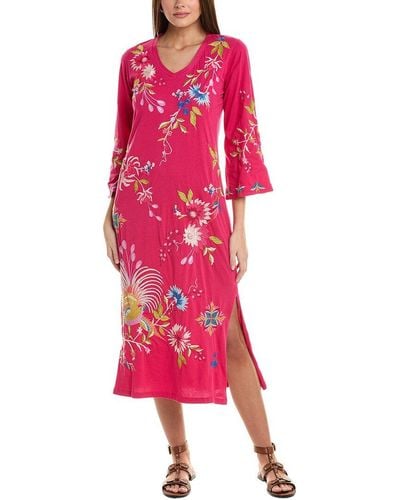 Johnny Was Julie Kimono Sleeve T-Shirt Dress - Pink