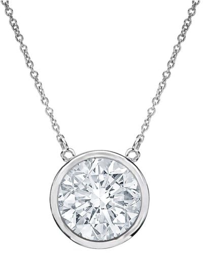 Diana M. Jewels Fine Jewelry 14k 1.30 Ct. Tw. Diamond Solitaire Pendant Necklace - Metallic