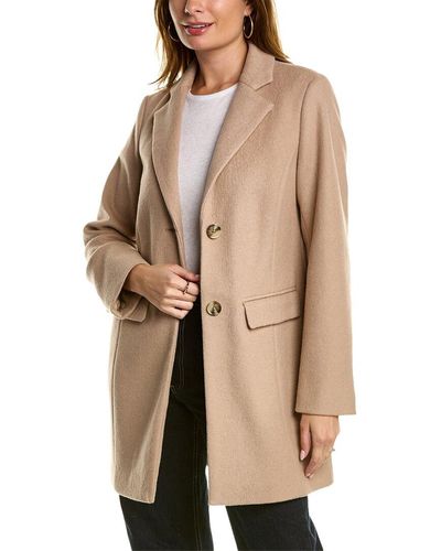 Brooks Brothers Casual Wool-blend Overcoat - Natural