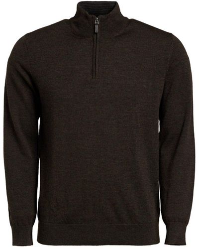 UNTUCKit Merino Wool 1/4-zip Sweater - Black