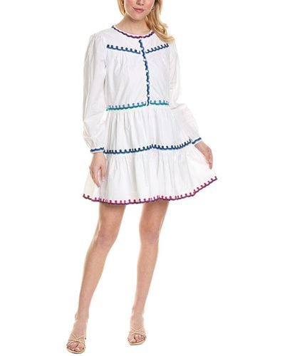 Roberta Roller Rabbit Valleta Embroidered Lela Mini Dress - White