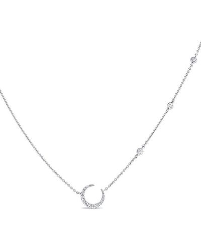 Sabrina Designs 14k 0.18 Ct. Tw. Diamond Moon Necklace - Natural