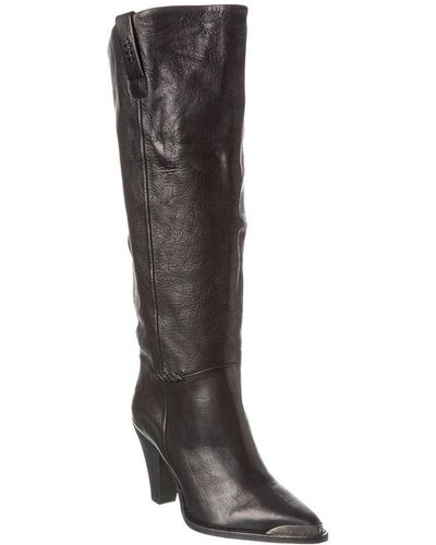 Free People Stevie Leather Knee-high Boot - Brown