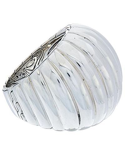 John Hardy Bedeg Silver Dome Ring - White