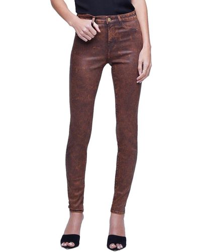 L'Agence Marguerite High-rise Skinny Jean - Red
