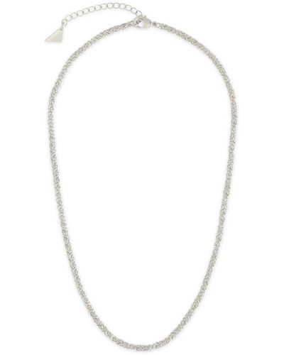 Sterling Forever Rhodium Plated Moira Chain Necklace - White