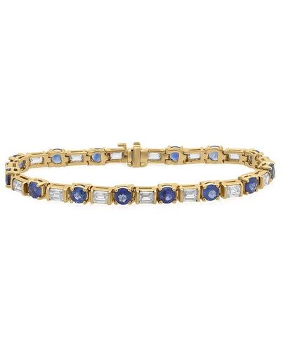 Diana M. Jewels Fine Jewelry 18k 18.10 Ct. Tw. Diamond & Sapphire Bracelet - White