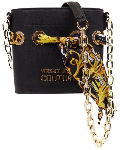Versace Jeans Couture Black Structured Chain Strap India