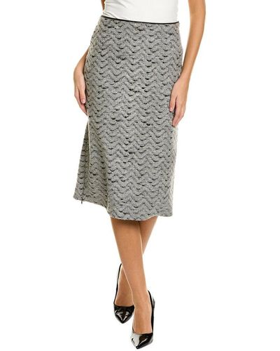 SNIDER Palace Wool-blend Skirt - Grey