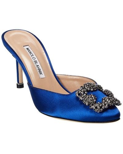 Manolo Blahnik Hangisimu 50 Satin Pump - Blue