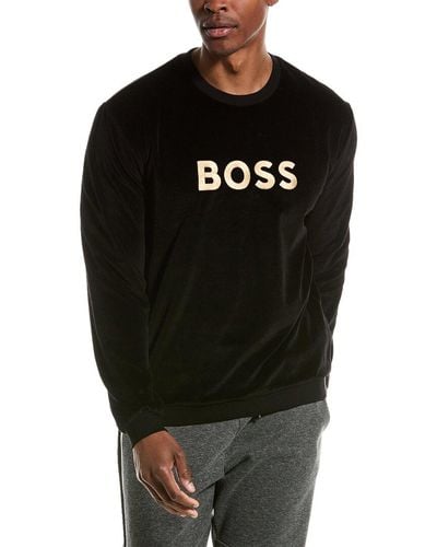 BOSS Velour Sweatshirt - Black