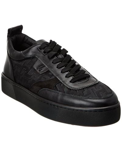 Christian Louboutin Happyrui Canvas & Leather Sneaker - Black