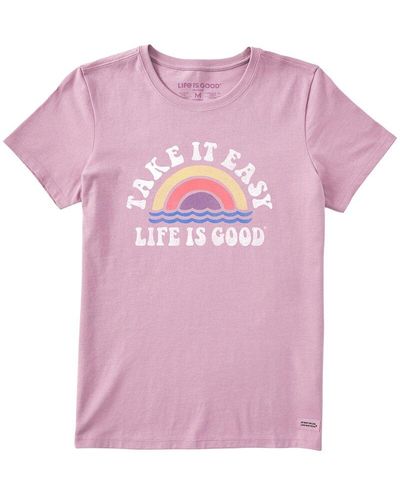 Life Is Good. Crusher-lite T-shirt - Pink