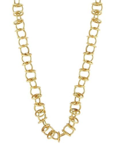Tiffany & Co. 18K Diamond Link Necklace (Authentic Pre-Owned) - Metallic