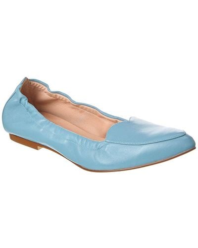 French Sole Claudia Leather Flat - Blue