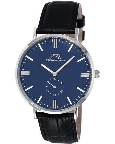 Porsamo Bleu Leather Watch - Blue