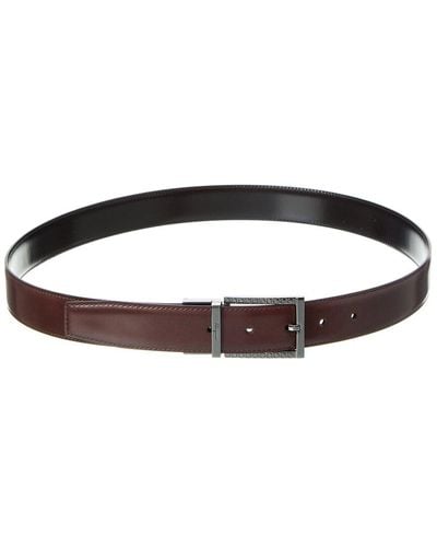 Ferragamo Reversible & Adjustable Leather Belt - Black