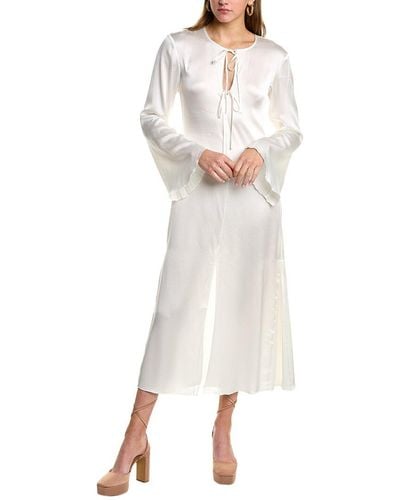 FRAME Bell-sleeve Dress - White
