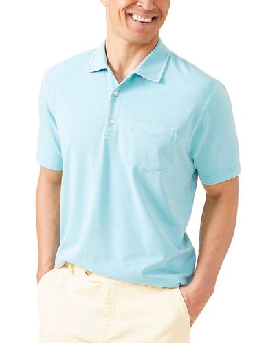 J.McLaughlin Solid Levi Polo Shirt - Blue