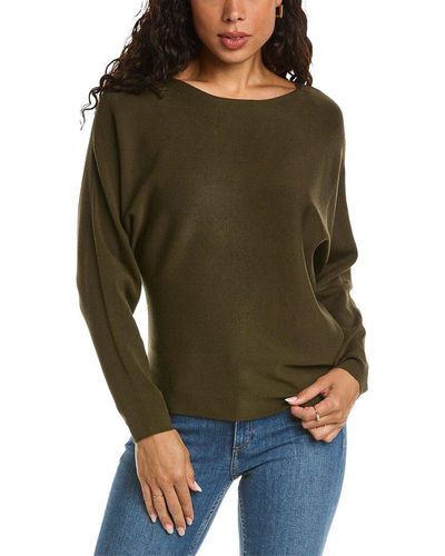 Lafayette 148 New York Asymmetric Silk-blend Sweater - Green