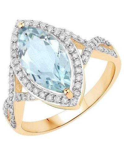 Diana M. Jewels Fine Jewellery 14k 2.24 Ct. Tw. Diamond & Aquamarine Ring - Blue