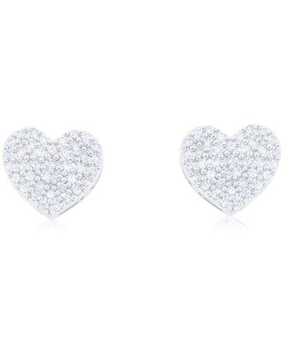 Meira T 14k 0.50 Ct. Tw. Diamond Heart Studs - White