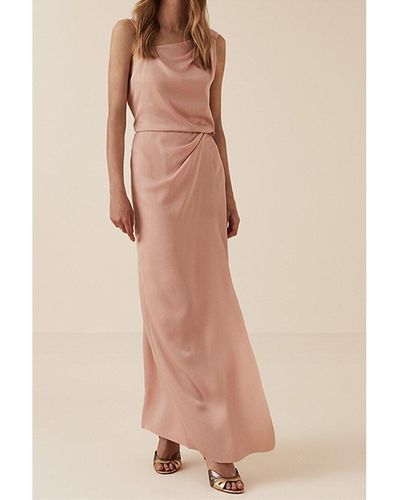 Reiss Ostia Strappy Back Maxi Dress - Natural