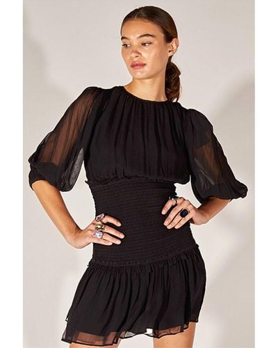 Cynthia Rowley Sailor Silk Dress - Black