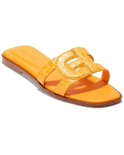 Cole Haan Chrisee Leather Sandal - Yellow