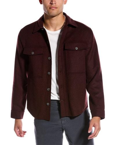 Vince Splittable Wool-blend Shirt Jacket - Purple