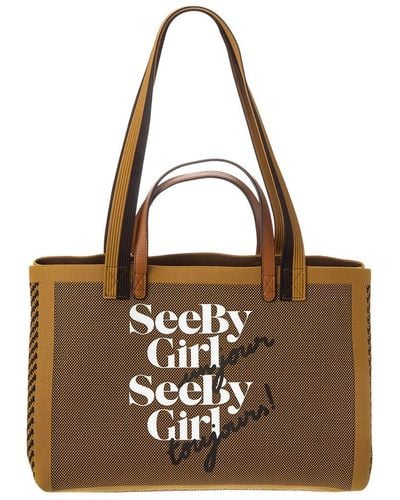 See By Chloé 'see By Girl Un Jour' Shopper Bag, - Brown