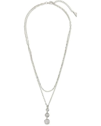 Sterling Forever Cz Amy Layered Necklace - Multicolor