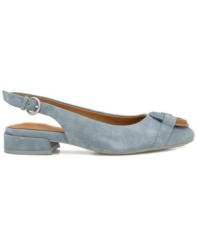 Gentle Souls By Kenneth Cole Athena Suede Flat - Blue