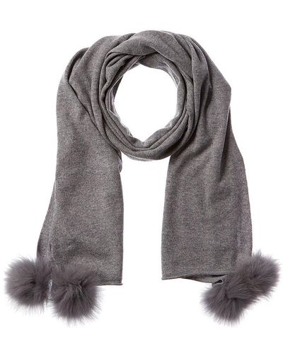 Forte Oversized Cashmere Scarf - Gray