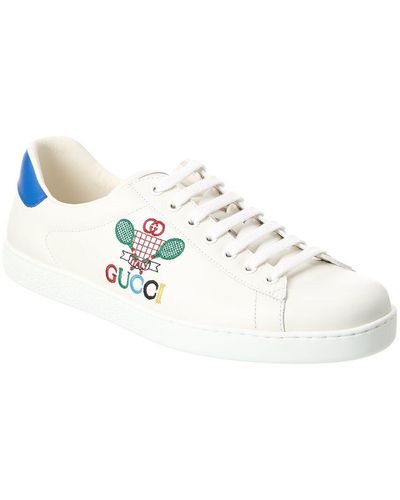 Gucci Ace Tennis Leather Sneaker - White