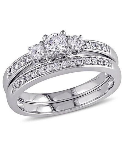 Rina Limor 14k 0.49 Ct. Tw. Diamond Three-stone Ring - White
