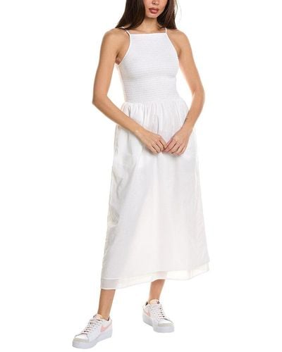 Joie Lory Linen-blend Midi Dress - White