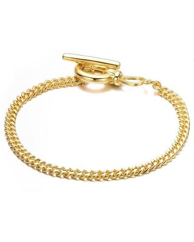 Rachel Glauber 14k Plated Link Chain Bracelet - Metallic