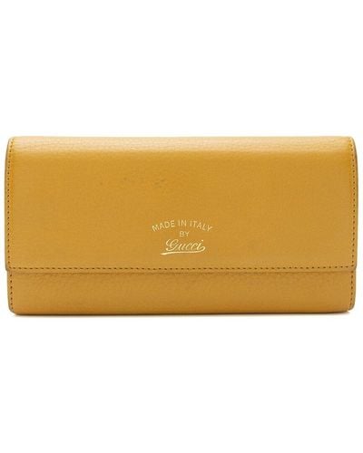 Gucci Gg Canvas & Leather Swing Continental Wallet (Authentic Pre- Owned) - Yellow