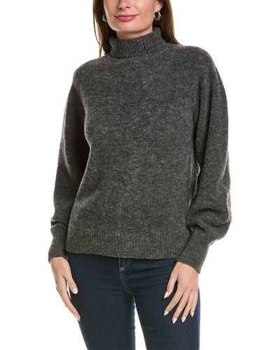 Lafayette 148 New York Raglan Wool-blend Sweater - Gray