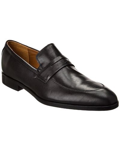 BOSS Modern Leather Loafer - Black