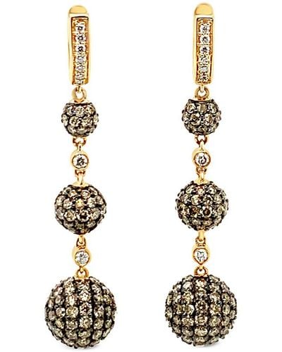 Le Vian Le Vian 14k Rose Gold 6.04 Ct. Tw. Diamond Earrings - Metallic
