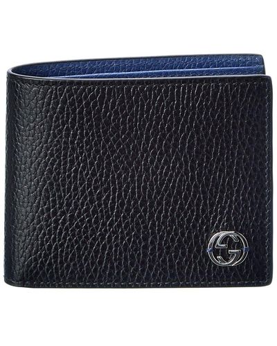 Gucci GG Leather Bifold Wallet - Blue