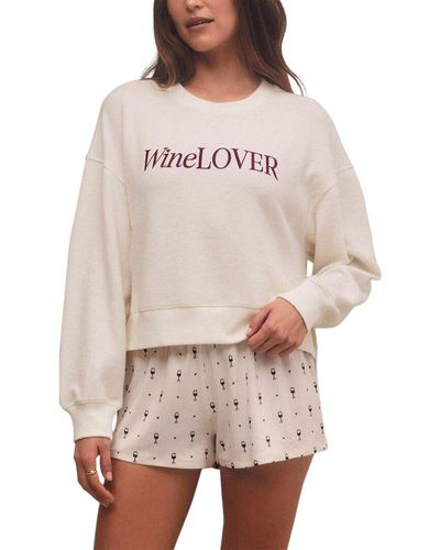 Z Supply Wine Lover Oversized Top - Natural