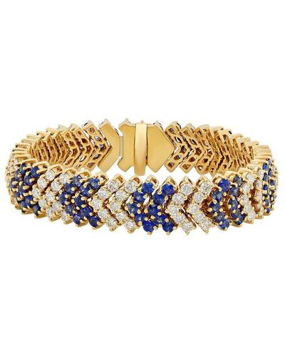 Diana M. Jewels Fine Jewelry 18k 14.39 Ct. Tw. Diamond & Sapphire Bracelet - White