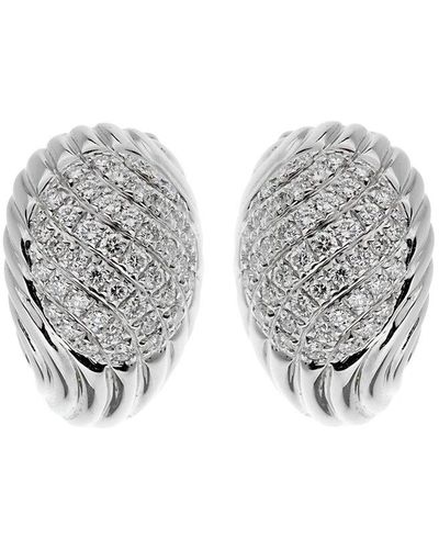 Boucheron 18K Diamond Earrings (Authentic Pre-Owned) - Grey