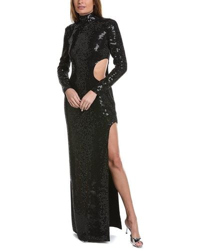 Michael Kors Crystal Embellished Gown - Black
